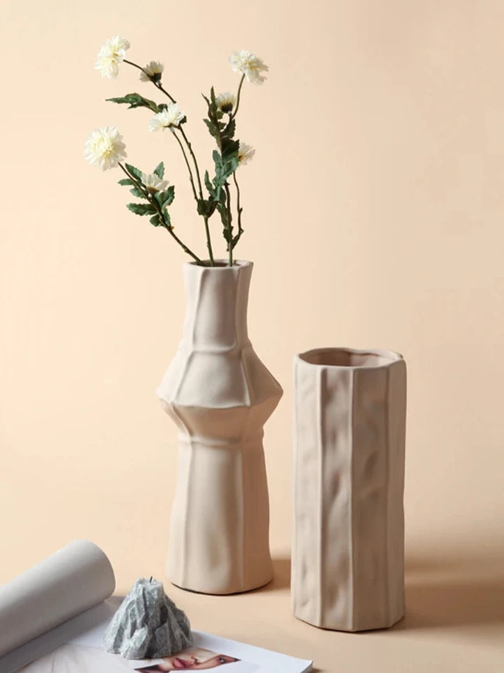 Ceramic Vase Irregular Handmade Flower