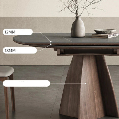 Multifunctional round extendable dining table