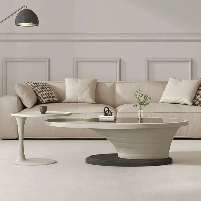 Simple modern oval design coffee tables