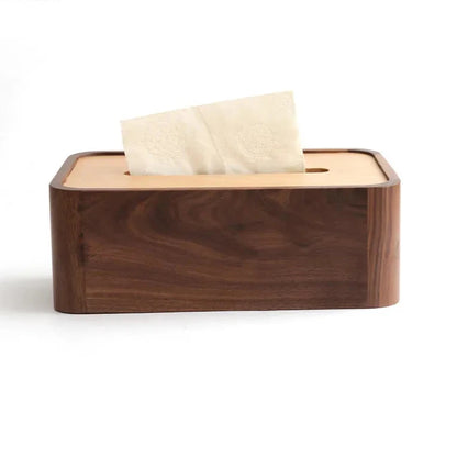 Black Walnut Rectangular Tissue Boxes