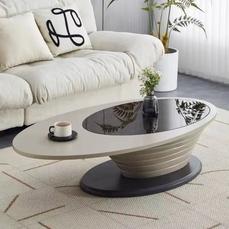 Simple modern oval design coffee tables