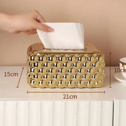 Gold Plated Bubble Tissue Box