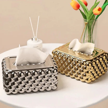 Gold Plated Bubble Tissue Box