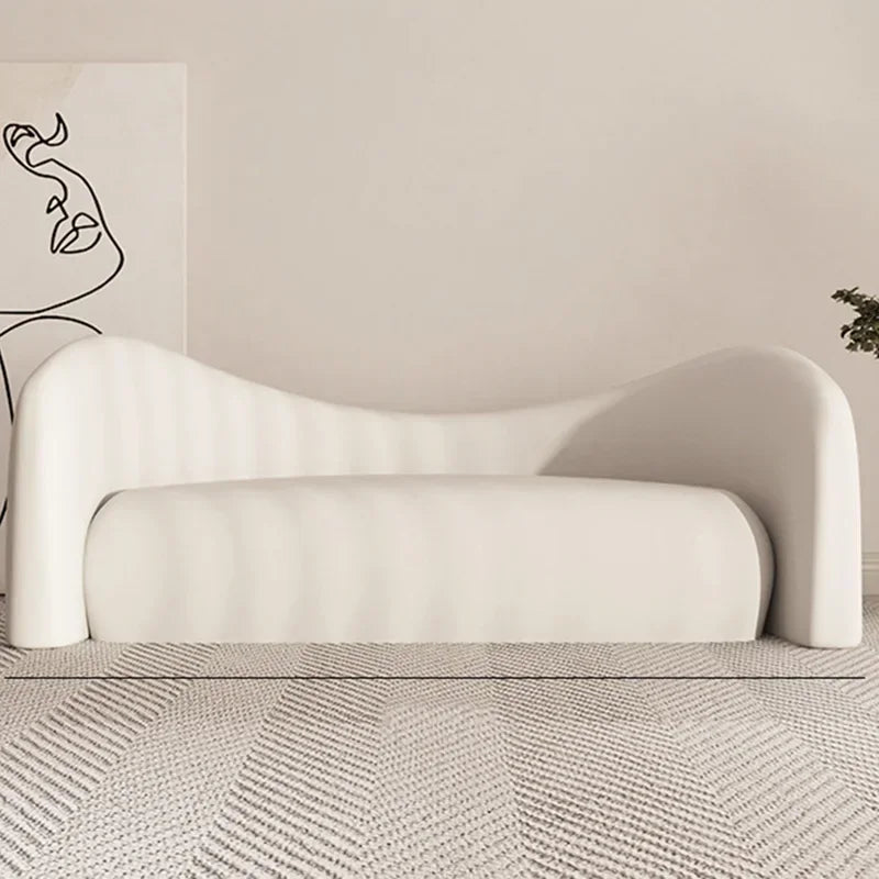 Comfortable white reclining sofas