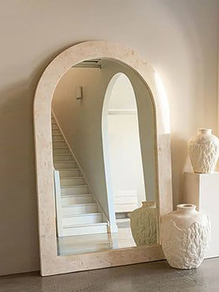 Creative retro arched frame mirror