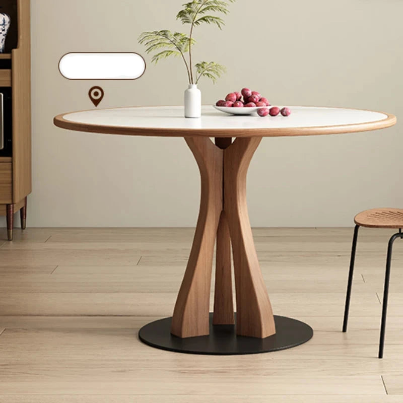 Oval dining tables Sedentary service Round Ceramic