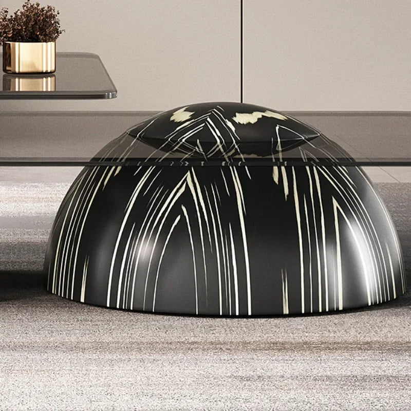 Luxury Aesthetic Coffee Tables Glass Transparent Minimalist