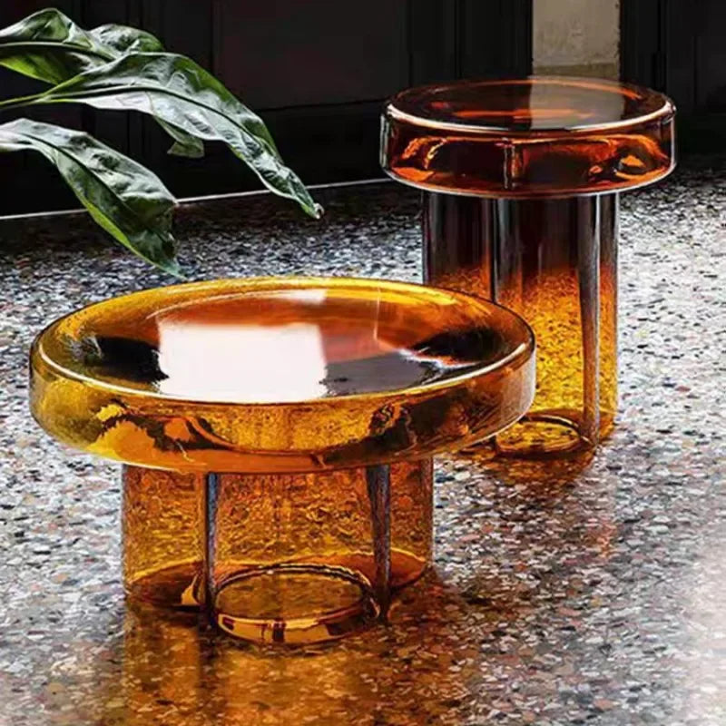 Designer Transparent Coffee Tables Glass Aesthetic