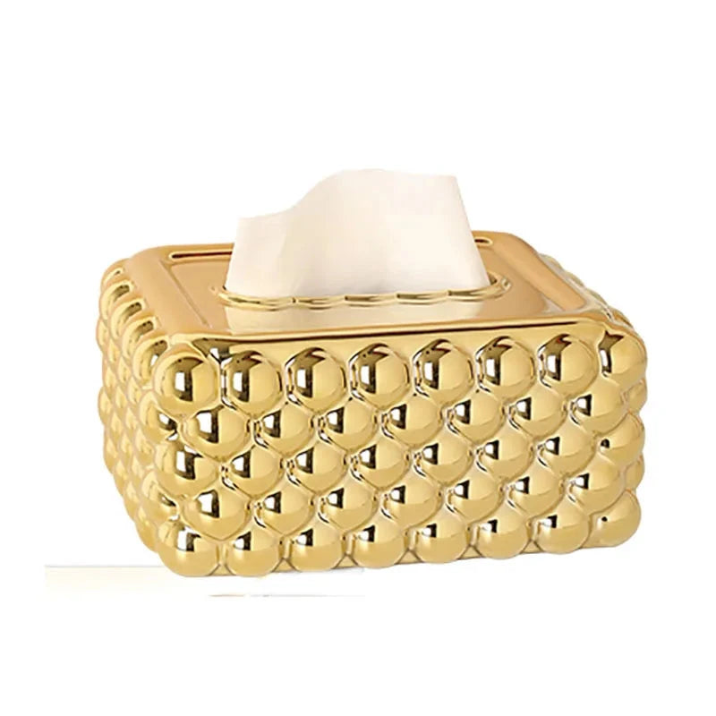 Gold Plated Bubble Tissue Box