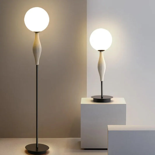 Resin Floor Lamp Nordic Living Room Lampshade