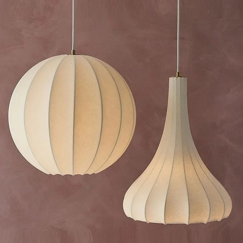 Cocoon Pendant Lamp Minimalist Silk Lantern