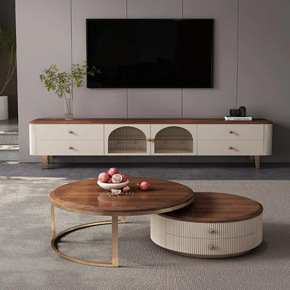 Minimalist TV cabinet with Nordic support legs