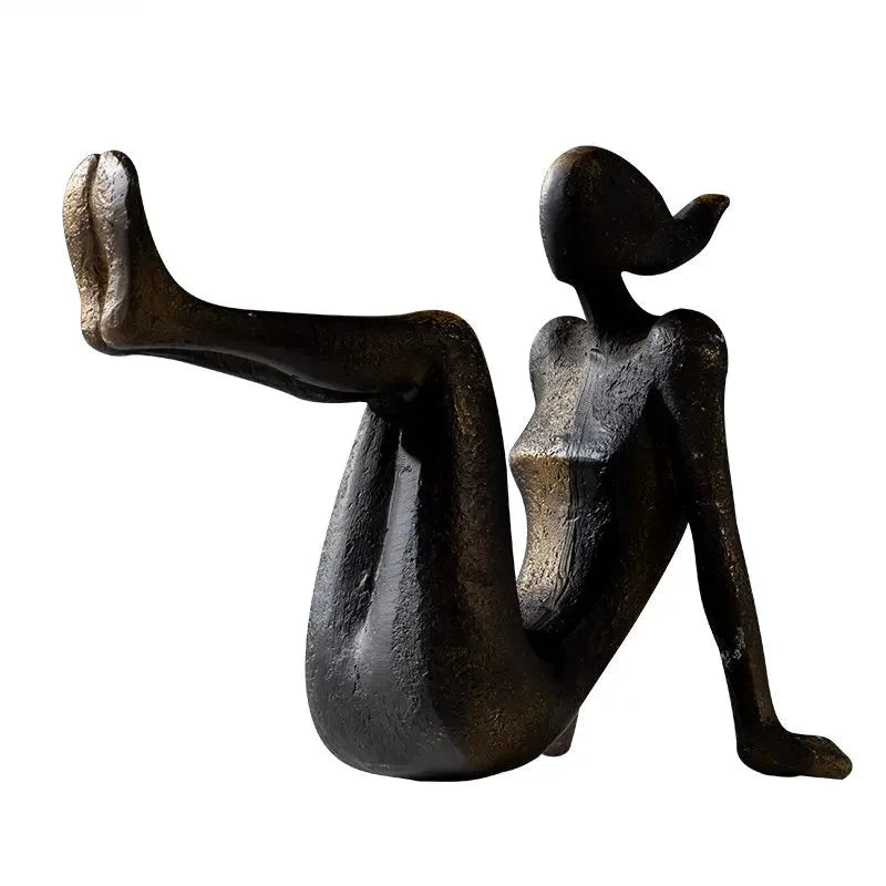 Abstract Character Girl Statue in Resin