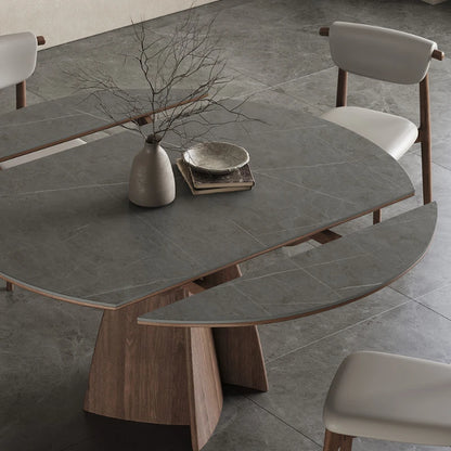 Multifunctional round extendable dining table