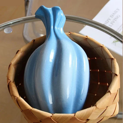 Blue Ceramic Vase Hydroponic Flower Vase