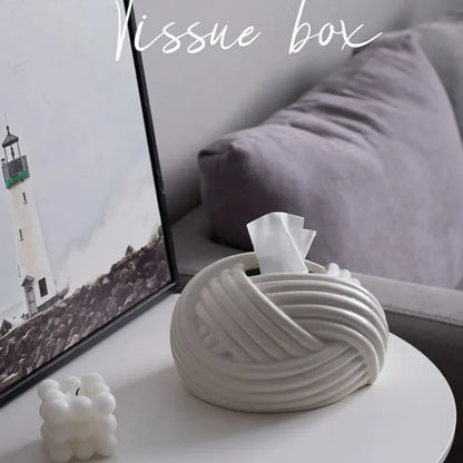 Creative irregular knot shape tissue box