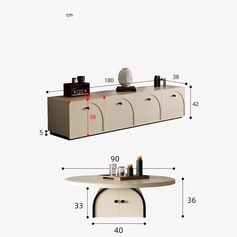 Coffee table TV cabinet Storage drawers Luxury design