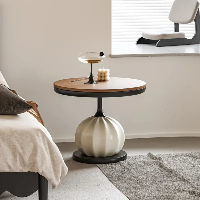 Kawaii Simple Round Antique Coffee Tables