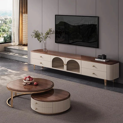 Minimalist TV cabinet with Nordic support legs