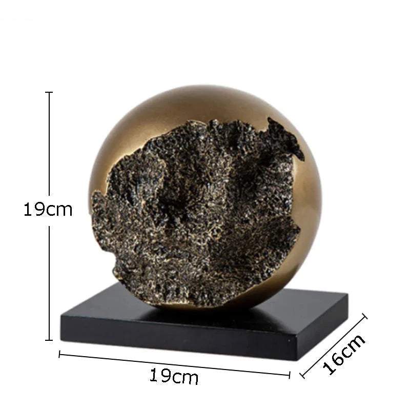 Abstract globe alloy artwork