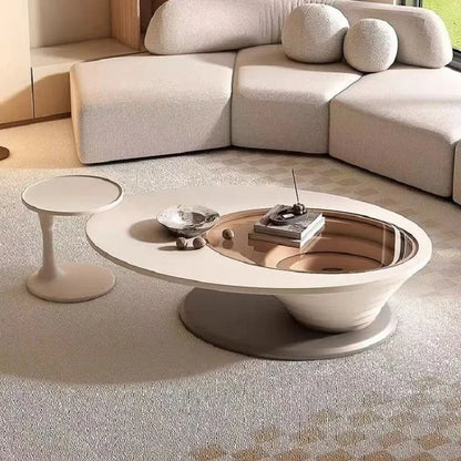 Simple modern oval design coffee tables