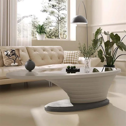 Simple modern oval design coffee tables