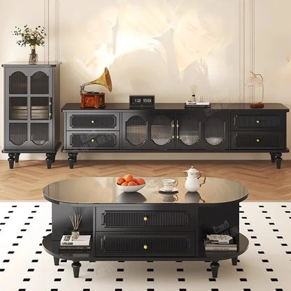 Nordic luxury design aesthetic storage TV cabinet