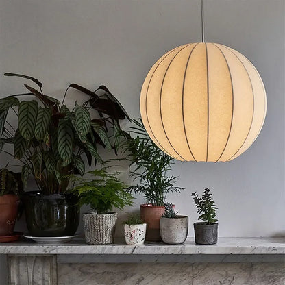 Cocoon Pendant Lamp Minimalist Silk Lantern