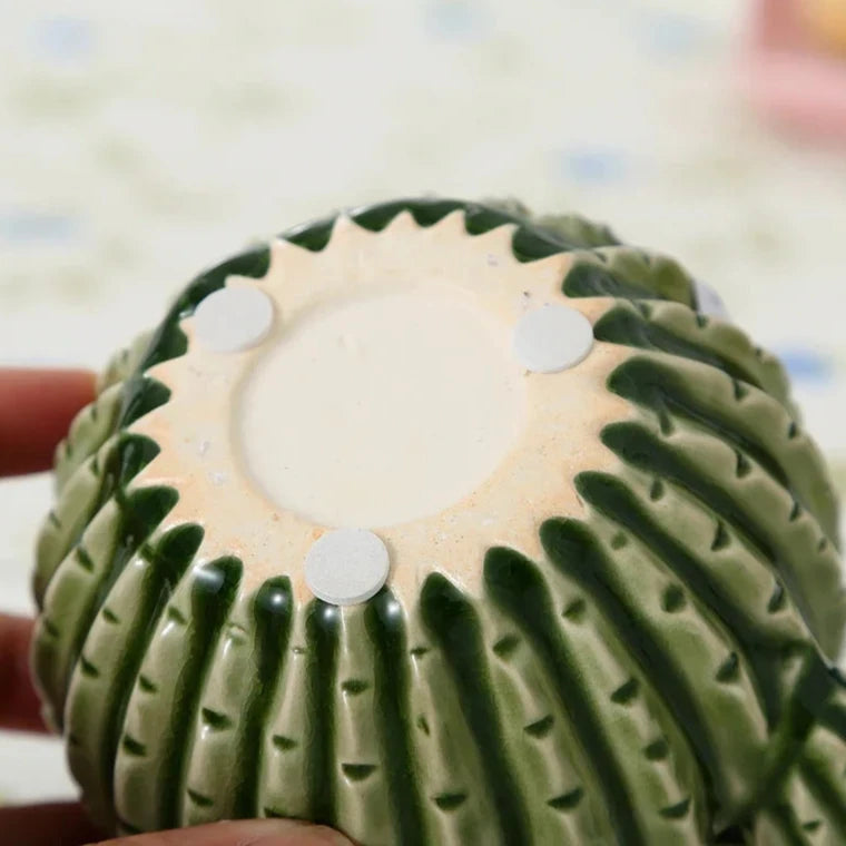 Ceramic Vase Cactus Spines Simulation Plant Flower