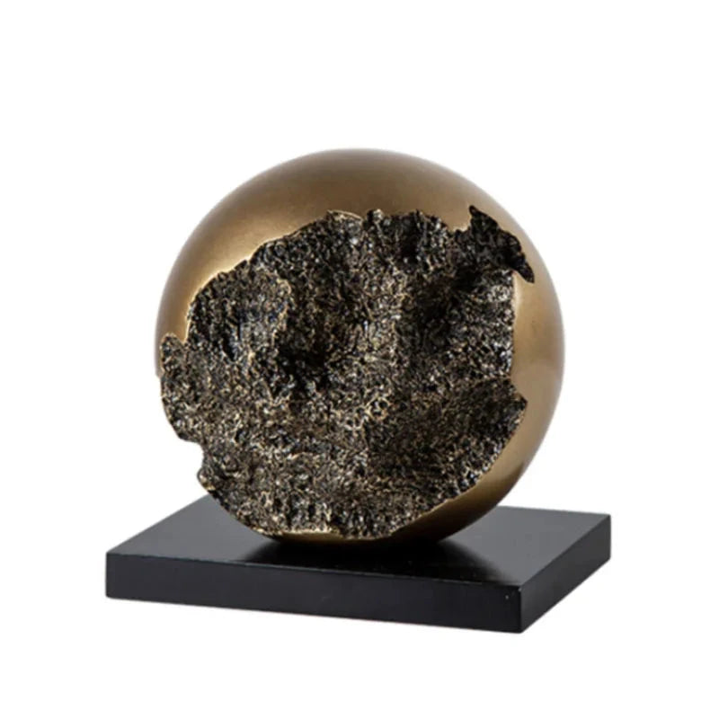 Abstract globe alloy artwork