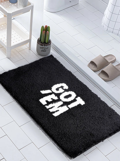 Water absorbent bathroom mat