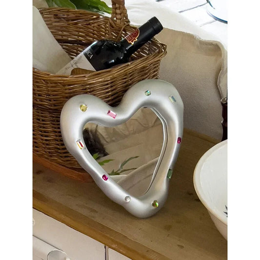 Creative Heart Shaped Makeup Mirror