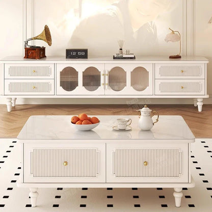 Nordic luxury design aesthetic storage TV cabinet