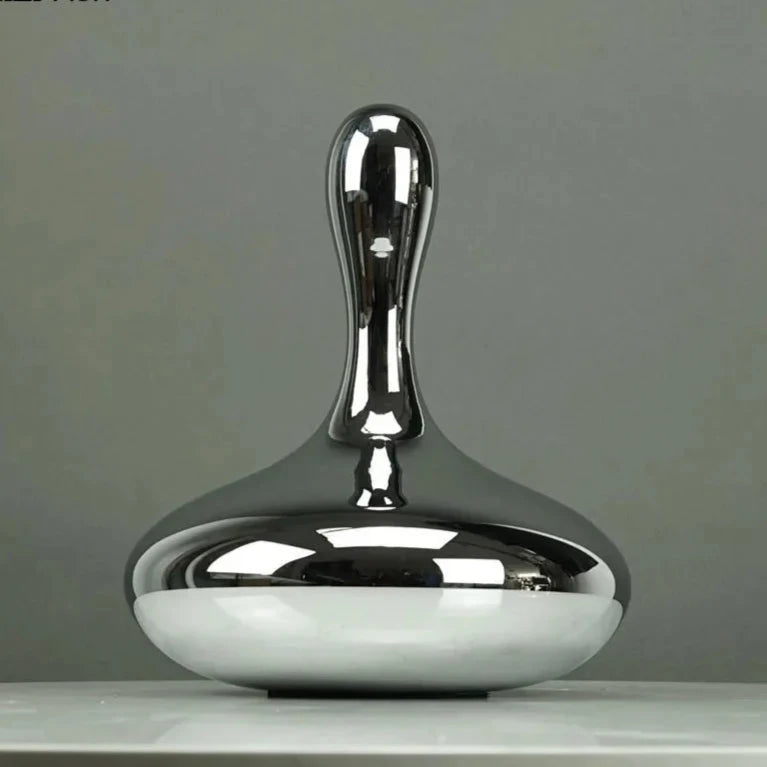 Silver Teardrop Glass Bowling Pins