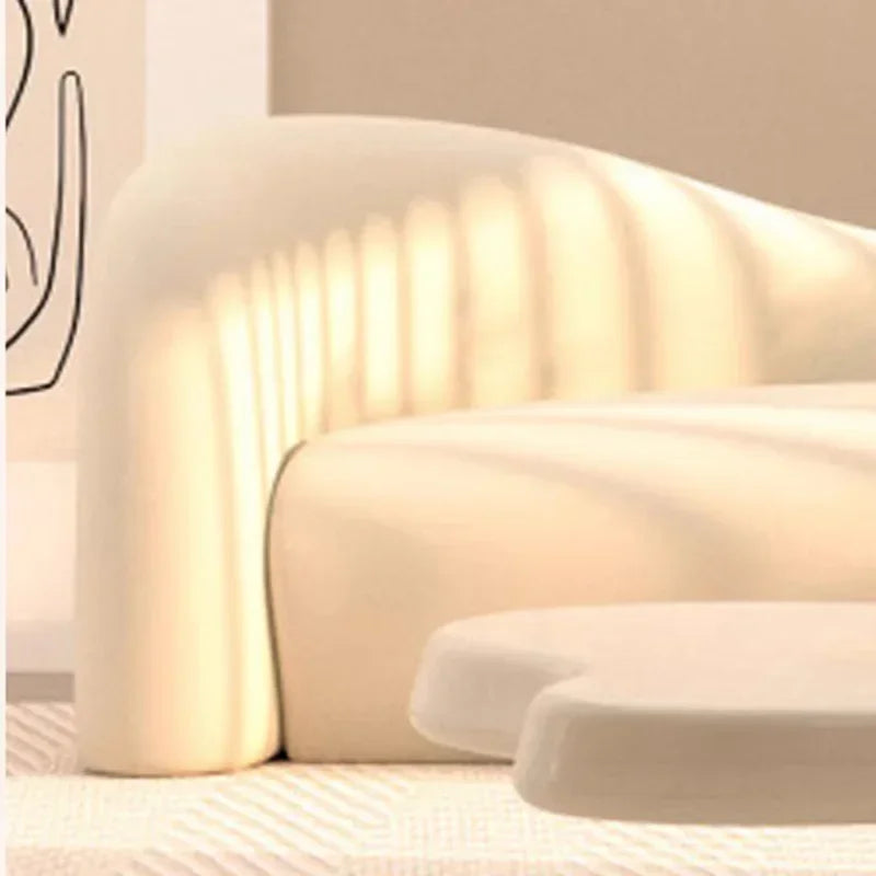 Comfortable white reclining sofas modern design