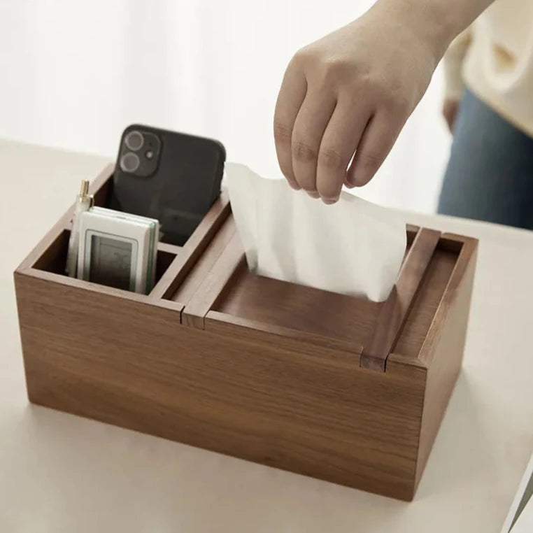 Black Walnut Rectangular Tissue Boxes